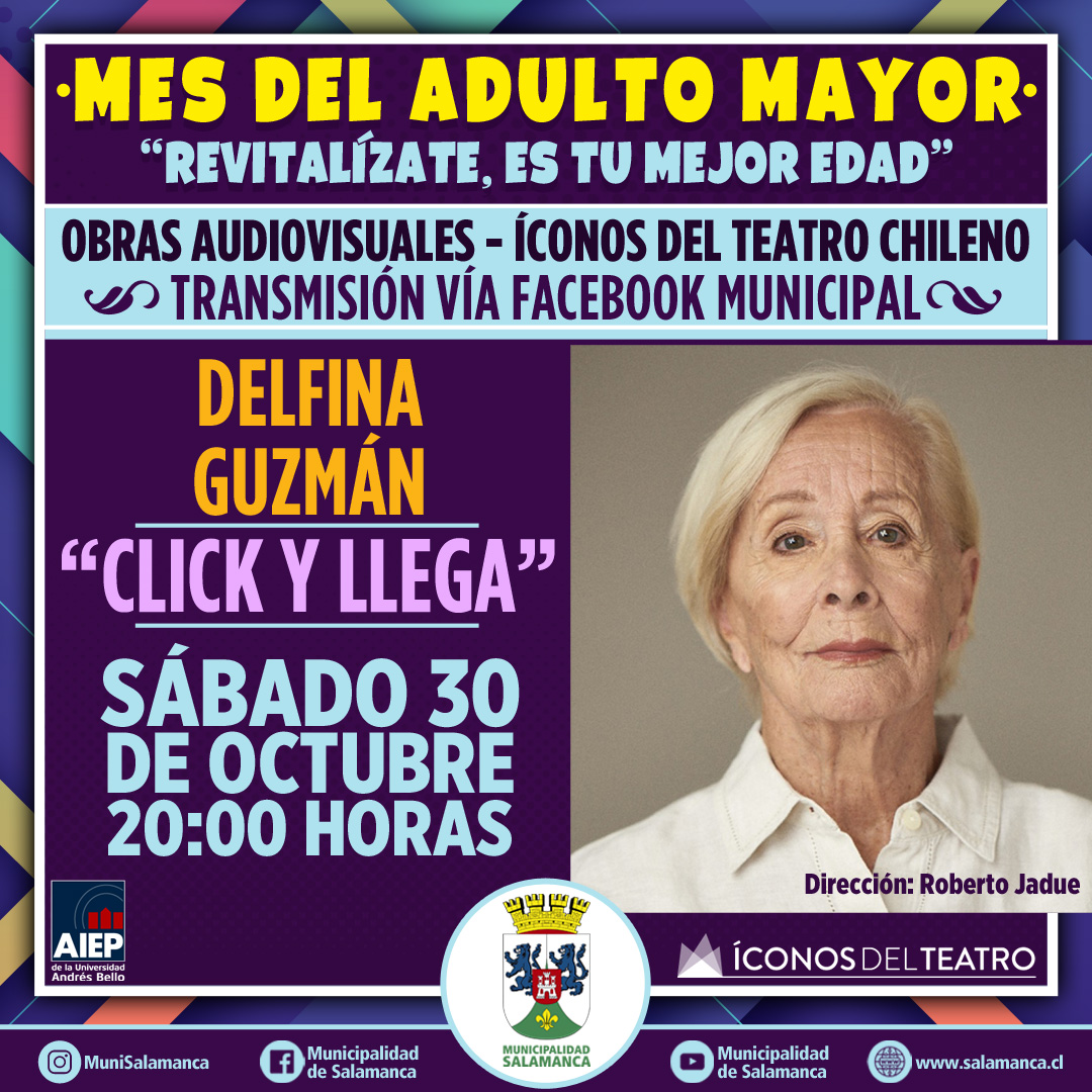 Municipalidad de Salamanca finaliza el mes del adulto mayor con obra audiovisual de Delfina Guzmán