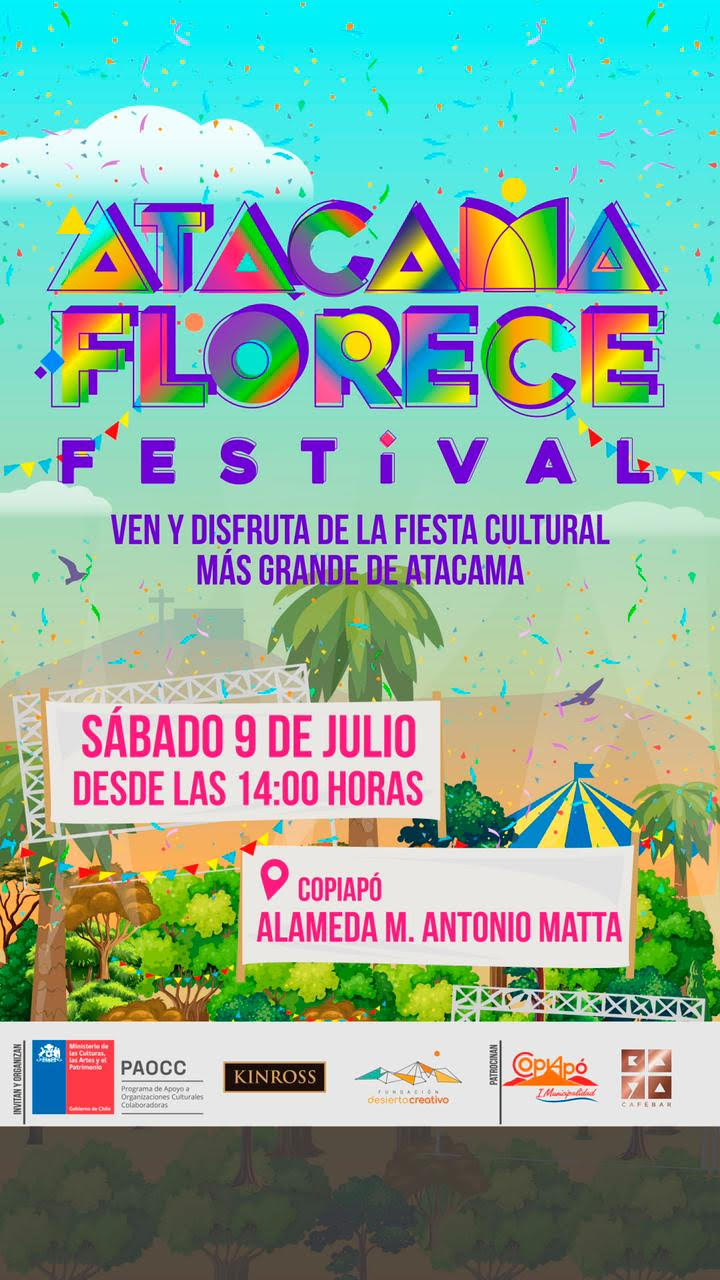 Hoy el Festival “Atacama Florece” se toma la Alameda de Copiapó