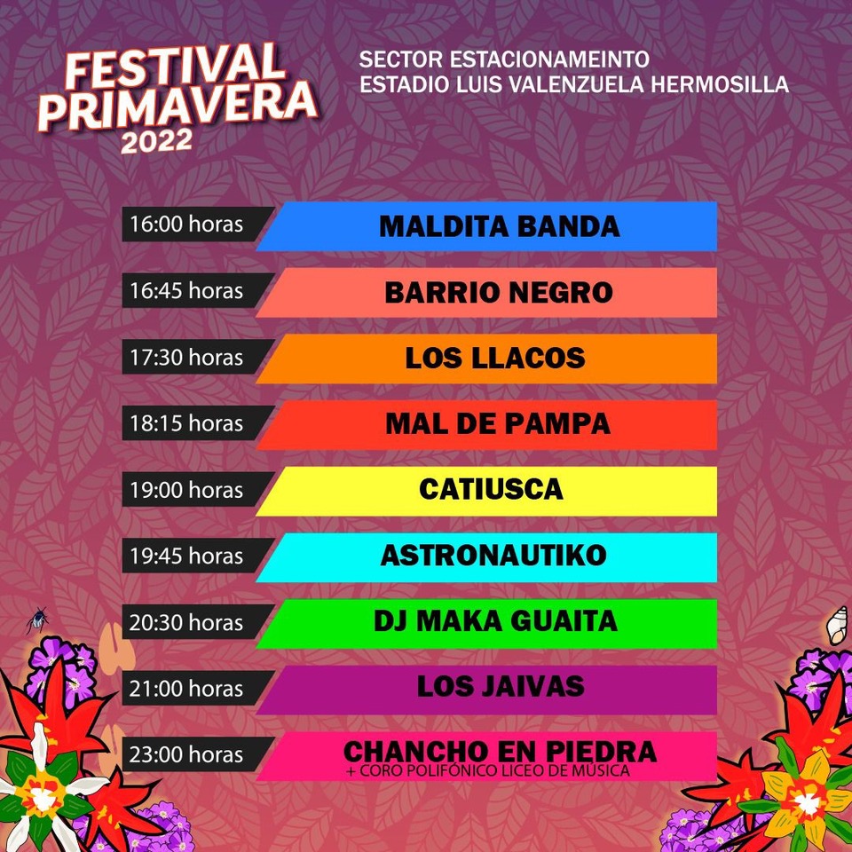 Todo listo para el Festival Primavera en Copiapó